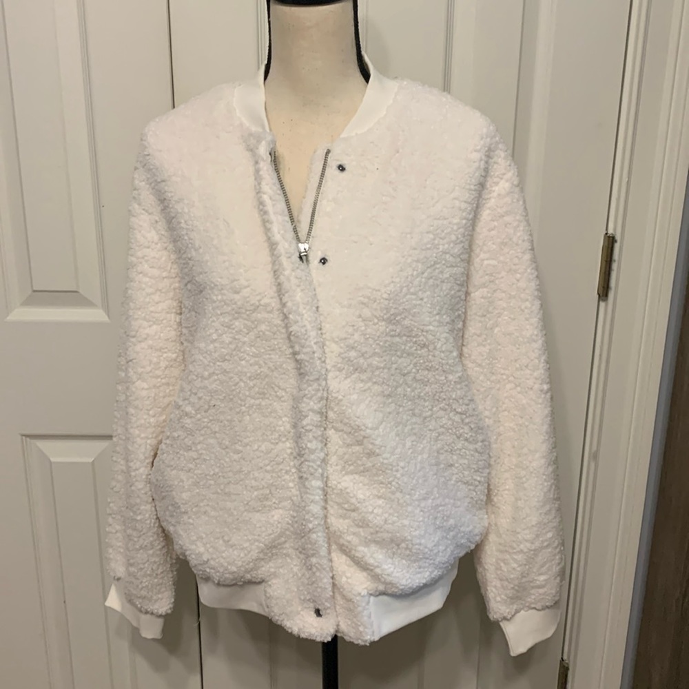 Sanctuary Cream Sherpa Bomber Jacket